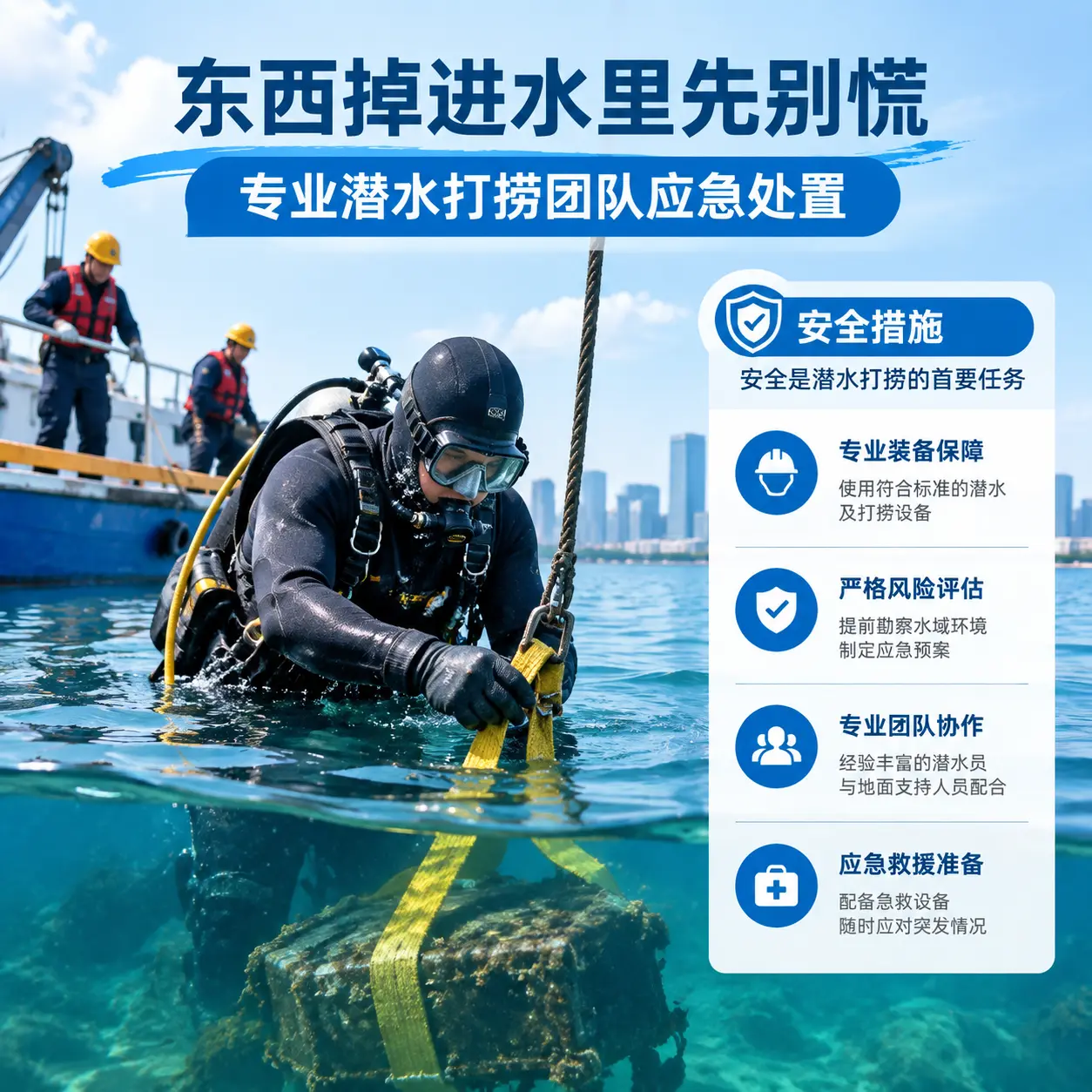 临夏东西掉进水里先别慌,专业潜水打捞团队应急处置